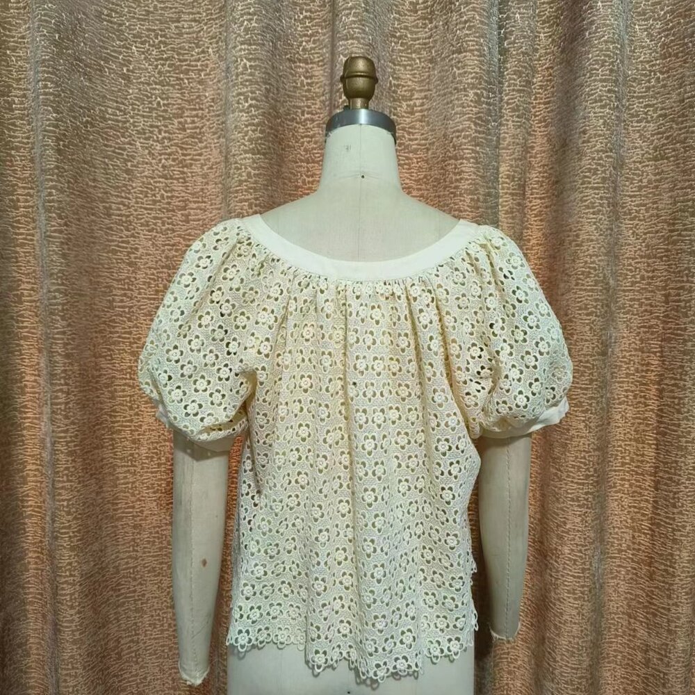 ANTHROPOLOGIE: Eyelet Top - Picture 5 of 5